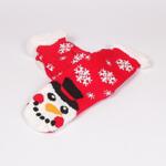 Коледни червени мъжки чорапи със снежен човек