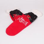 Червени коледни мъжки чорапи Merry Christmas