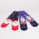 Коледен сет дамски термо чорапи в синьо и тъмносиньо сДядо Коледа