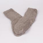 Дамски пухкави чорапи в сив цвят