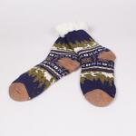 Коледни мъжки чорапи в тъмносин цвят с елени и снежинки