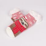 Коледни детски чорапи в пепел от рози с тюленче