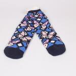 Тъмно сини дамски домашни чорапи с пеперуди
