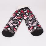 Черни дамски домашни чорапи с пеперуди