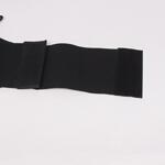Черен ластичен дамски колан-пояс с връзки