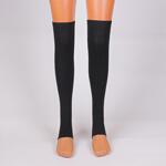 Черни фигурални 7/8 дамски чорапи тип гети