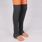 Фигурални дамски 7/8 чорапи в цвят графит
