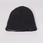 Зимна мъжка шапка в черен и тъмносив цвят