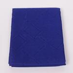 Покривка за маса в турско синьо с геометричен десен и цветя 140/250