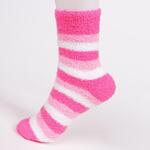Дамски раирани чорапи в бял и розов цвят