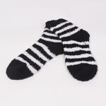 Дамски чорапи на райе в бял и черен цвят