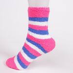 Раирани дамски чорапи в бяло, синьо и розово