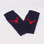 Тъмно сини мъжки чорапи с червен елен