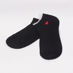Черни дамски чорапи с дантела и червено сърце