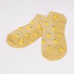 Жълти дамски чорапи с дантела и круши