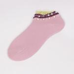 Дамски бледо розови чорапи с ламе и перли