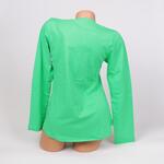 свежа дамска пижама в зелено и лилаво с пера