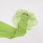 Зелен дамски колан от тюл с цвете