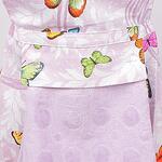 Лилава готварска престилка с хавлиена кърпа и цветни пеперуди