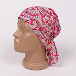 Червена кърпа за глава със свежи орнаменти