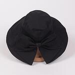 Черна лятна шапка с панделка
