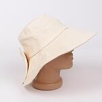 Лятна шапка в цвят египетски памук с панделка