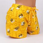 Жълта лятна дамска пижама с пчелички