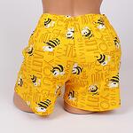 Жълта лятна дамска пижама с пчелички