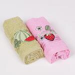 Хавлиени кърпи в розов и зелен цвят - Плодове