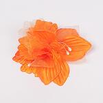 Оранжево малко декоративно цвете с перлички