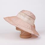 Бледо розова лятна шапка с панделка