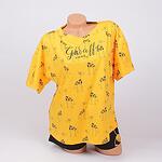 Дамска лятна пижама в жълто и черно с жирафчета