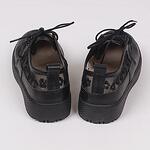 Черни дамски спортни обувки с тюл и бродерия
