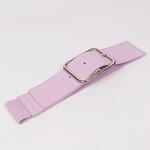 Ластичен колан в розово-лилав цвят със сребриста катарама