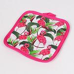 Кухненска ръкавица и ръкохватка - Розово фламинго