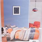 Свежо спално бельо в оранжев, сив, лилав и бежов цвят 200/230