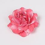 Декоративна голяма роза с брокат в розов корал