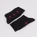 Черни детски термо чорапи с ромбоиди