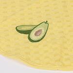 Кръгла кухненска кърпа в жълто с авокадо