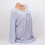 Макси бяла нощница със сини цветя