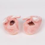 детски пантофи в цвят розова пудра - Зайче