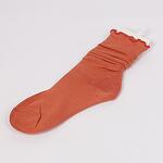 Дамски памучни чорапи в керемиден цвят
