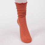 Дамски памучни чорапи в керемиден цвят
