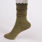Зелени памучни дамски чорапи