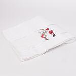 Коледни хавлиени кърпи в бял цвят с Дядо и Баба Коледа - 2 броя