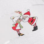 Коледни хавлиени кърпи в бял цвят с Дядо и Баба Коледа - 2 броя