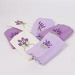 Сет кухненски кърпи в бяло и лилаво 6 броя - Лавандула
