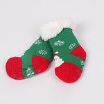 Коледен сет бебешки пухкави чорапки - Коледа