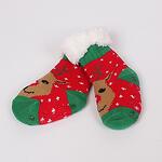 Коледен сет бебешки пухкави чорапки - Весела Коледа