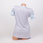 Халат и пижама за бременни и родилки в сив и син цвят с маргаритки